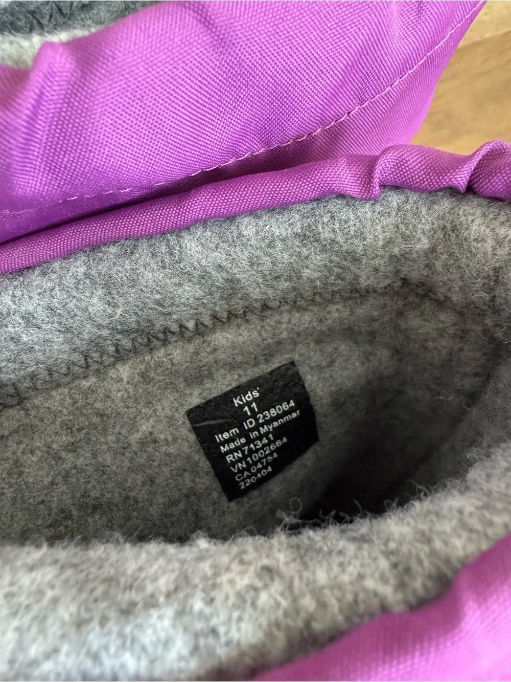 L.L.Bean Kids’ Northwoods Snow Boots Size 11 Lilac Purple